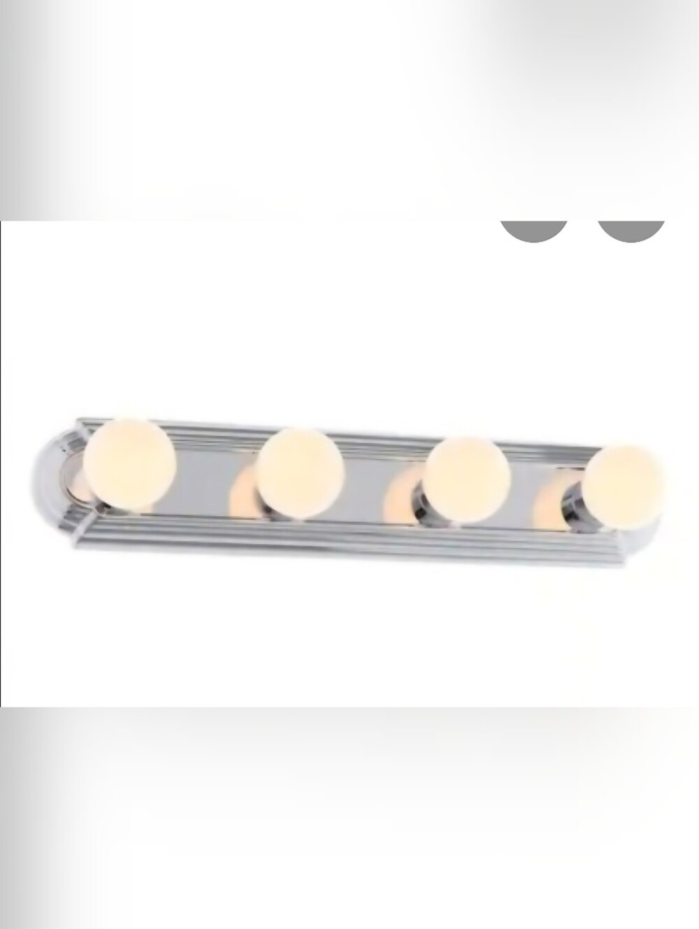 Hampton Bay Chrome 4-Light Vanity Bar in White